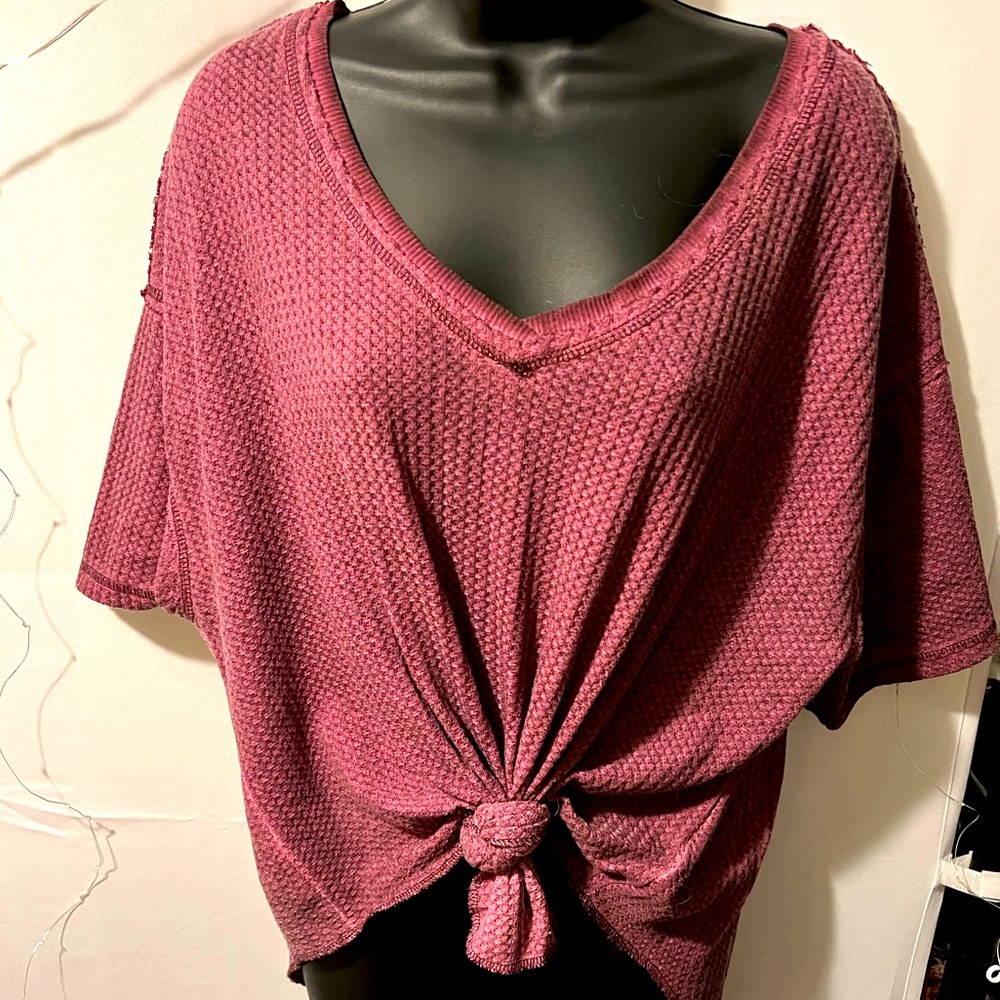 Tie waste blouse